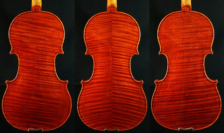 ヴァイオリンの裏板の杢の違い