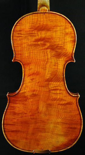 特徴あるヴァイオリンの裏板の杢